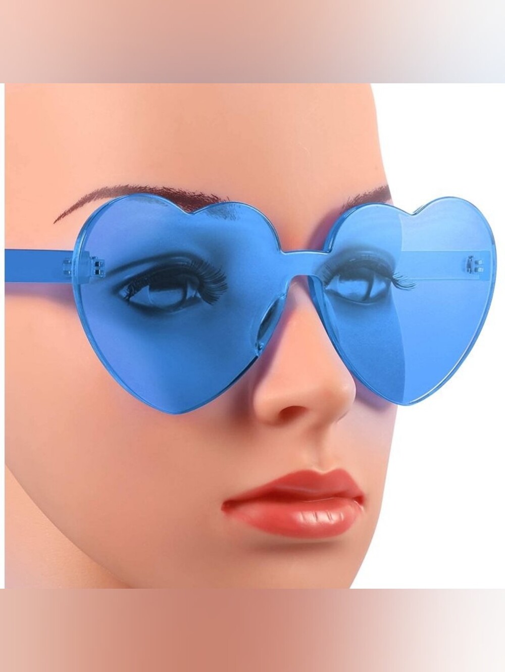 Blue Heart-Shaped Sunglasses